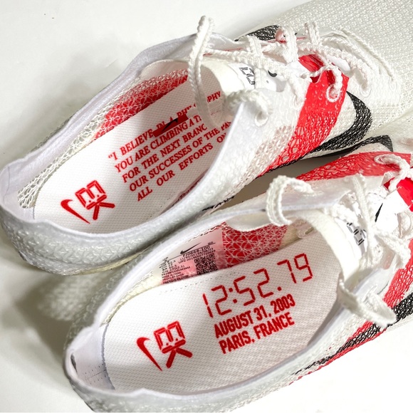 Nike Air Zoom Victory Eliud Kipchoge Distance Spikes FJ0668-100 White Red - Picture 5 of 7